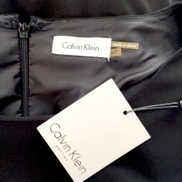 NWT Calvin Klein 3/4 Sleeve Ruched Front Dress - Picture 11 of 12